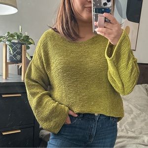 Eileen fisher Pullover Dolman Cotton Blend Top. Size L